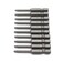 TMAX 10 pc T9 Torx Star Head Screwdriver Bit Set S2 Steel 6 Point T9 Reduced Round Shaft Screwdriver Insert Bits Hex Shank