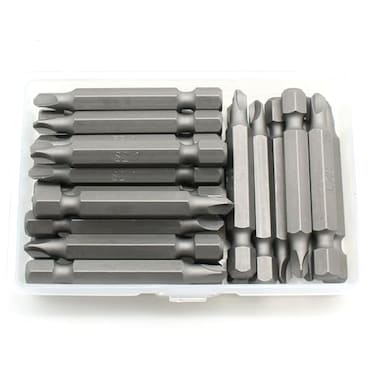TMAX 25 pc Tri Wing 1 Triangular Slotted Y shape Screwdriver Impact Ready 2 Inch Length Insert Bits Hex Shank with Quick Release Slot