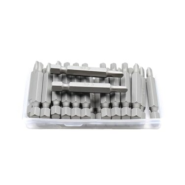 TMAX 25 pc Tri Wing 3 Triangular Slotted Y shape Screwdriver Impact Ready 2 Inch Length Insert Bits Hex Shank with Quick Release Slot