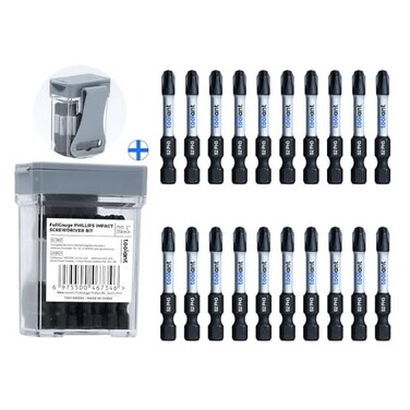toolant 2 Inch Phillips Bit3 Magnetic Anti Slip Impact Screwdriver Bits Set20pcs Insert S2 Steel PH3 Driver Dit Set with CNC Machined Tips for Power Drill