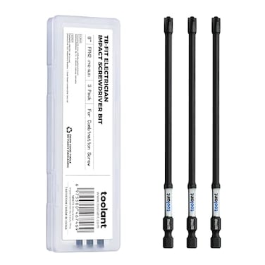 toolant TBFit Electrician Impact Screwdriver Bit Set 3pcs 6 Inch Long FPH1 PH2SL6 14 HexShank S2 Steel Hex Bits Set CNC Machined Tips with Magnetism