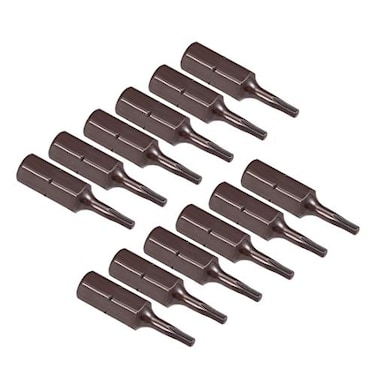 uxcell 12pcs 25mm Long 14 Hex Shank T8 Torx High Quantity Screwdriver Bits S2 High Alloy Steel
