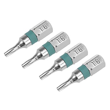 uxcell 4pcs 25mm Long 14 Hex Shank T8 Security Torx High Quantity Screwdriver Bits S2 High Alloy Steel