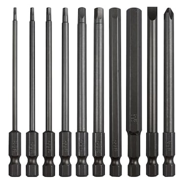 WONAIER Magnetic Screwdriver Bit Set Hex Shank Allen Wrench Drill Bit Impact Driver Bits Kit 4 Inch Long S2 Steel Hex Bits Set 10 Pack PhilipsSlottedHexagon