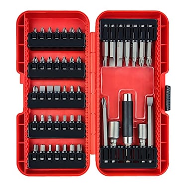 YIYITOOLS Screwdriver Bit Set 48 Piece Impact Driver Bit Set for Drills and Drivers Assorted Steel Drill Bits in Storage Case for Wood Metal Cement Drilling and ScrewdrivingYY2020052
