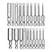 MULWARK MulWark Hex Head Allen Wrench Drill Bit Set 20PC 10pc Metric 10pc SAE 23 Long 14 Diameter Quick Release Shank Magnetic Screwdriver Bit Set for Assembling Furniture