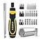 AZUNO 24 IN 1 Ratchet Screwdriver Set with Universal Socket 20 CRV Bits Stored in Handle 128 SlottedPhilipsTorxHexSquare Sand Blasted Bits and Chrome Plated Precision bits