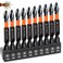 DYRECELVE 10Pack Phillips Bits 2 Impact 2Inch Magnetic Phillips Head Drill Screwdriver Bits PH2 Premium S2 Steel 14 Hex Shank for Impact Drivers Professional DIY Use
