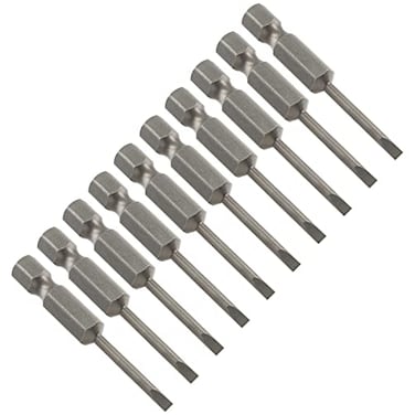 LDEXIN 10 Pcs SL3 Magnetic Slotted Screwdriver Bits S2 Steel Flat Head Screwdriver Bits with 14 Inch Hex Shank 2 Inch Length