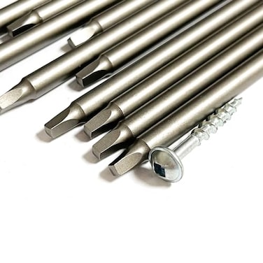JFOGO 10 Pieces Square Head 2 Magnetic Screwdriver Bits Set SQ2 Power Tools 14 Inch Hex Shank 59 Inch Length Made of S2 Steel