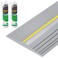 Papillon 20Ft Universal Garage Door Bottom Threshold Seal Strip with 20oz Glue Gel Weatherproof Rubber DIY Weather Stripping Replacement Grey