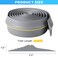 Papillon 20Ft Universal Garage Door Bottom Threshold Seal Strip with 20oz Glue Gel Weatherproof Rubber DIY Weather Stripping Replacement Grey