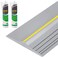 Papillon 20Ft Universal Garage Door Bottom Threshold Seal Strip with 20oz Glue Gel Weatherproof Rubber DIY Weather Stripping Replacement Grey