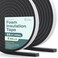 Home Intuition 33 Feet Weather Stripping Seal for Doors and Windows Insulation Strip Weatherproof Self Stick Seal 516 x 38 Soundproof High Density Foam Insulation Tape Adhesive