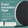Home Intuition 33 Feet Weather Stripping Seal for Doors and Windows Insulation Strip Weatherproof Self Stick Seal 516 x 38 Soundproof High Density Foam Insulation Tape Adhesive