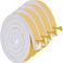 Outus 4 Rolls Total 26 Ft White Weather Stripping 1 Inch Wide x 34 Inch Thick Self Adhesive High Density Foam Tape Insulation Weatherproof Window Door Seal Strip Soundproof Collision Avoidance 65 Ft x