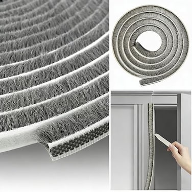 COUMENO Door Gap Sliding Window High Viscosity Sealing Strip 04x04x328FT Shock Absorbing Buffer Sound and Noise Reduction Weatherproof Sealing Strip Grey