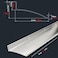 DAILISEN Aluminum Overhead Door Rain Drip Cap Guard for Exterior Door and Window Top433 Drip Edge FlashingDeflectordDiverter Anodized 1PCS Black