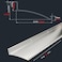 DAILISEN Aluminum Overhead Door Rain Drip Cap Guard for Exterior Door and Window Top433 Drip Edge FlashingDeflectordDiverter Anodized 1PCS Black