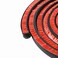 Seal Rubber DShape Door Seal 059 Height X 047 Width Weather Stripping Hollow Black 15 Feet