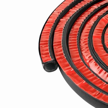 Seal Rubber DShape Door Seal 059 Height X 047 Width Weather Stripping Hollow Black 15 Feet