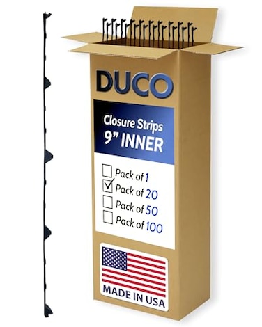 Duco Plastics Duco USAMade Classic Rib Foam Closure Strips 3ft Long 9 Rib Profile 20 Pack of Black Corrugated Roof Foam Strips Weatherproof Seal to Block Gaps Noise Moisture and More