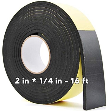 timebetter Foam Rubber Seal Strip 2 W x 14 T Adhesive Tape Foam Tape Closed Cell Foam Strip Automotive Weather Stripping
