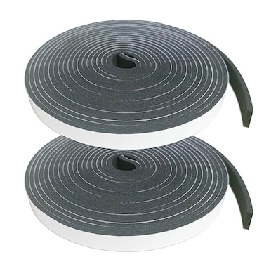 GuangTouL Weather Stripping Foam Tape 2 Rolls 12 in x 18 in x 164FT Self Adhesive Door Seal for Small Gaps Window Insulation Draft Stopper Foam Strip Total 328 FT