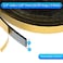 Dualplex High Density Foam Weather Stripping Door Seal Strip Insulation Tape Roll for Insulating Door Frame Window Air Conditioner Self Adhesive Sealing Weatherstrip Black 14 in 18 in 50 Ft