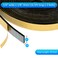 Dualplex High Density Foam Weather Stripping Door Seal Strip Insulation Tape Roll for Insulating Door Frame Window Air Conditioner Self Adhesive Sealing Weatherstrip Black 14 in 18 in 50 Ft