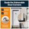KS Hardware Superior Door Corner Seal Raised Fin Tucks Behind Weatherstripping to Seal Gaps on Door Black Pack of 4