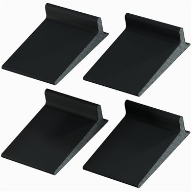 KS Hardware Superior Door Corner Seal Raised Fin Tucks Behind Weatherstripping to Seal Gaps on Door Black Pack of 4