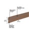 M-D Building MD Building Products 05603 36 in Brown Vinyl Economy SelfAdhesive Door Sweep