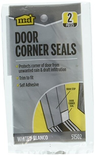 M-D Building MD Door Corner Seals White 2Pack