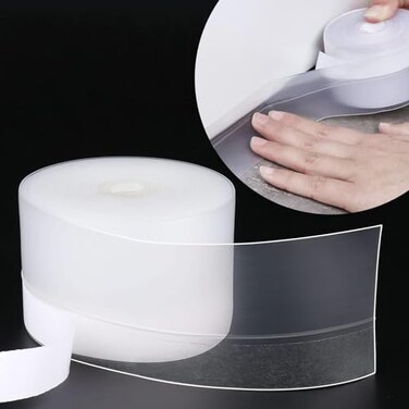 MILEQEE Under Door Draft Stopper 138in x 165FT Silicone Door Sealer Strip Adhesive Dust Noise Blocker