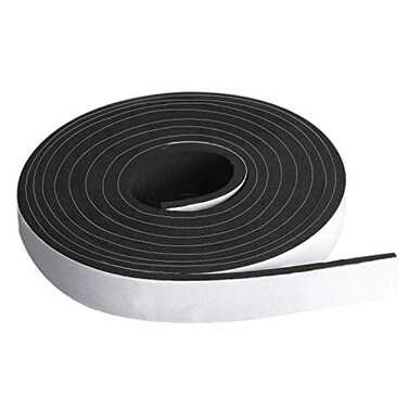 Dualplex Neoprene Foam Strip Roll By 1 Wide x 10 Long x 18 Thick Weather Seal High Density Stripping with Adhesive Backing Weather Strip Roll Insulation Foam Strips