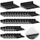 Pangda 50 Pcs Door Corner Seal L Shaped Self Adhesive Weather Stripping Door Frame Seal for Noise Reduction Interior Exterior Save EnergyBlack