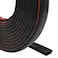 PHITUODA 40 FT Rubber Weather Stripping Door Seal Strip SelfAdhesive DShape Door Weatherstripping Sealers for Doors Windows Easy Cut to Size Black