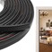 PHITUODA 40 FT Rubber Weather Stripping Door Seal Strip SelfAdhesive DShape Door Weatherstripping Sealers for Doors Windows Easy Cut to Size Black