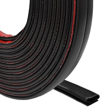 PHITUODA 40 FT Rubber Weather Stripping Door Seal Strip SelfAdhesive DShape Door Weatherstripping Sealers for Doors Windows Easy Cut to Size Black