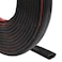 PHITUODA 40 FT Rubber Weather Stripping Door Seal Strip SelfAdhesive DShape Door Weatherstripping Sealers for Doors Windows Easy Cut to Size Black
