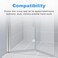 QDOCURO Shower Door T Drip Sweep Angled Framed Sweep 36 Longfit for in Swing or Out Swing Doors Shower Door Bottom Seal for Frameless Shower Door Seal Gray Vinyl