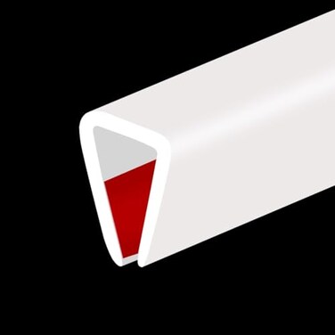 YANRUIPRO Rubber Edge Trim Flexible Baby Proof Edge Trim for Sharp Edge 51680mm U Channel Edge Protector SelfAdhesive Edge Guards for Plywood Glass FlexiGlass 20Ft White Silicone Material