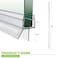 Danmei wying Shower Door Bottom Seal 2Pack PVC Strips with Sweep 36 Long for 3810mm Thick Framless Glass Door to Stop Water Leakage