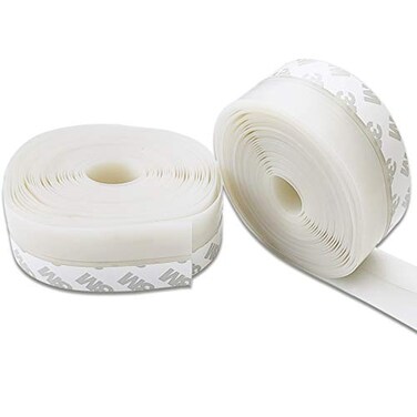 GoosWexmzl Silicone Seal Strip 10M33ft W35mm Weather Stripping Door Window SealDoor Strip Bottom Draft Stopper Transparent