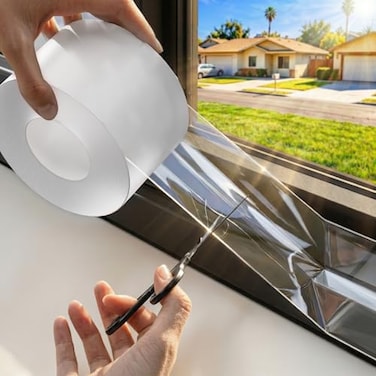 SWRT 3x33FT Window Weather Sealing Tape ResidueFree 20Mil Thick Heavy Duty Window Insulation for Summer Weather Resistant Air Conditioner Window Seal Blocks Drafts for Doors Windows
