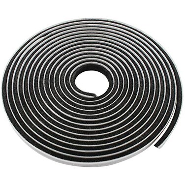 TamBee Tambee SelfAdhesive Soundproofing Weather Stripping for Doors and Windows Brush Weather Strip Door Seal Pile Insulation 38in x 15in x 165ft Black