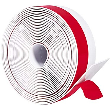 TORRAMI Wide Silicone Weather Stripping 3 inch Width 20 Feet Length Draft Stopper Seal for Barn and Garage Door Under BottomTop Sides White
