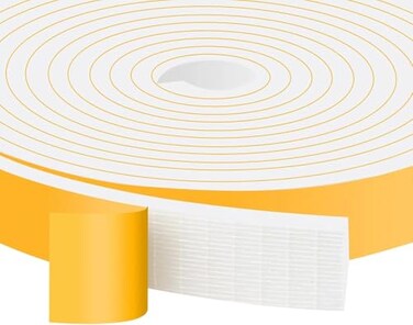 Trisiki Foam Weather Stripping for Garage Door AC 1x14in Medium Gaps