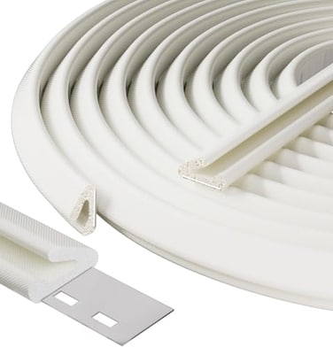 Vannesse VShaped Thin Weather Stripping Door Seal 33FT Small Draft Stopper for Doors Foam Door Gap Filler Insulation Winter SoundproofNoiseReducing LightBlocking Weatherproof Tape for Doors